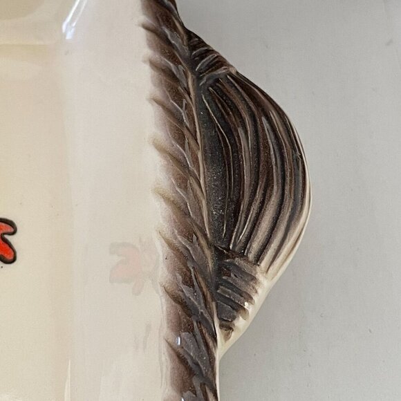 Metlox Vintage Poppytrail Red Rooster 3-Section Divided Ceramic Serving Dish USA - Picture 9 of 13